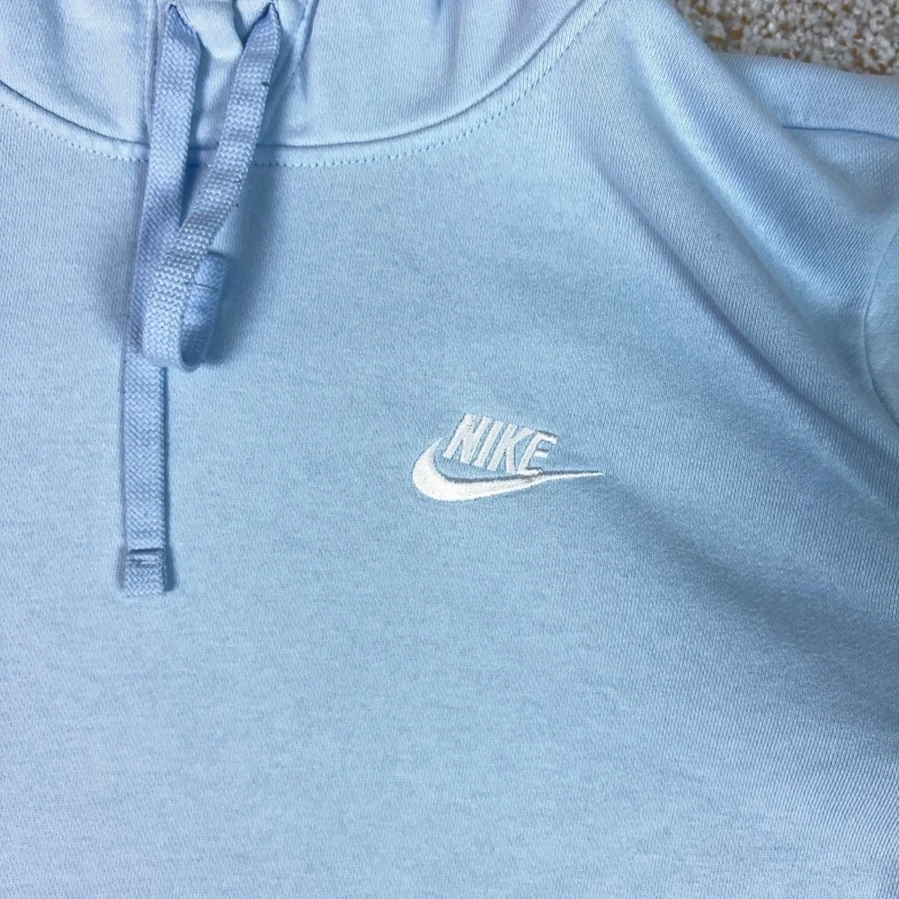 Nike Hoodie Mens Large Blue Pullover Fleece Sweatshirt Logo Club Sportswear Top